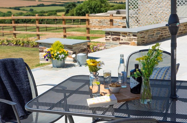 Trevear Farm table and drinks